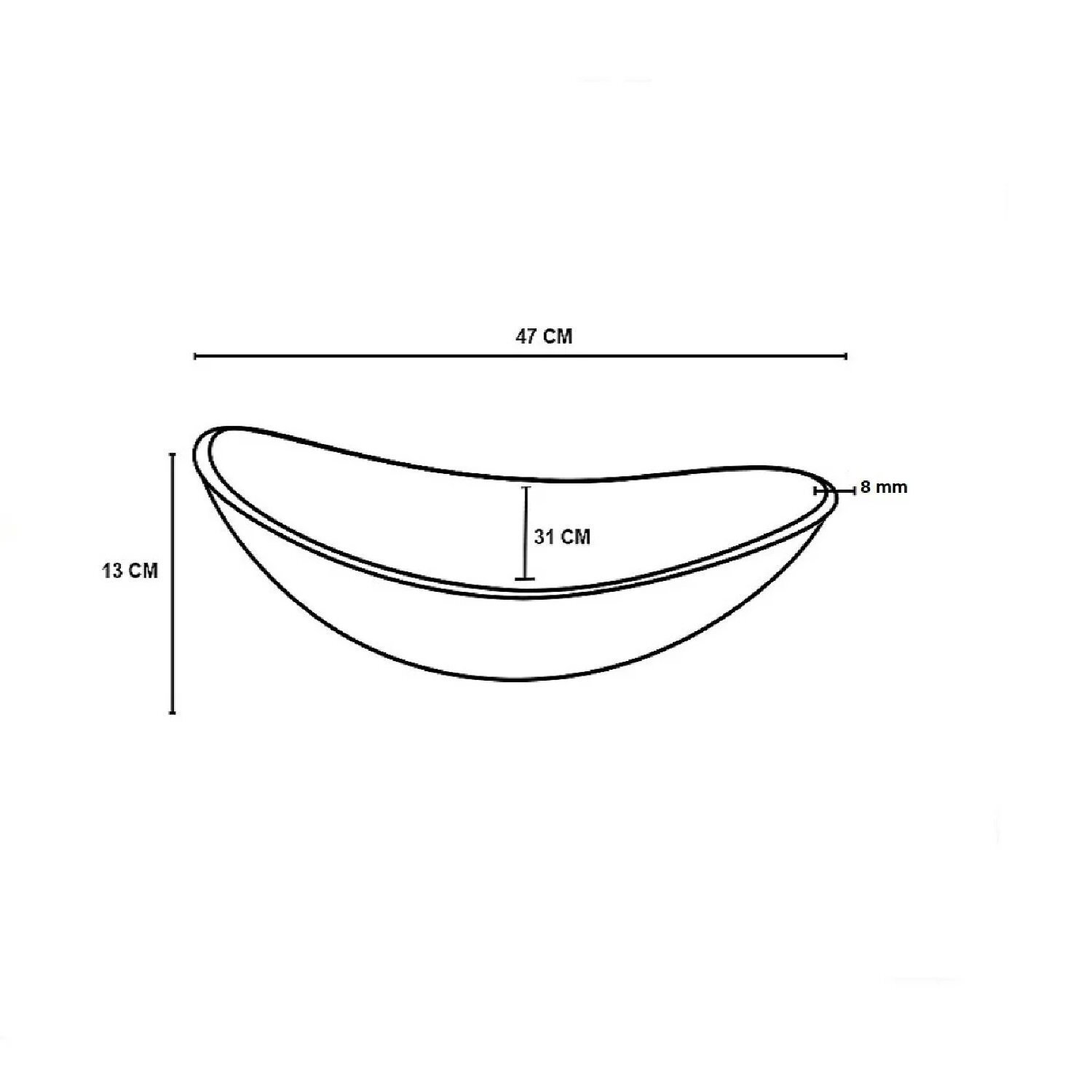 Cuba Vidro Oval 48cm com Torneira e Valvula - 5