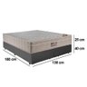Cama Box Casal Sintético Bipartido + Colchão Ortobom Airtech Molas Ensacadas 138x188x65 Cor:cinza - 3