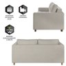 Sofá Cama Casal Marcelle 2 Lugares em Bouclé Talento Móveis Off White - 3