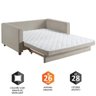 Sofá Cama Casal Marcelle 2 Lugares em Bouclé Talento Móveis Off White - 4