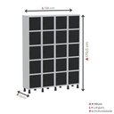 Ver imagem 2 de Roupeiro Aço Linha Light 20 Portas - GR304-20 Cinza-Preto