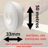 Fita de Borda Abs Branco Tx Fosco 33mm X 1mm X 50m Moveis Revestimento Resistente Acabamento - 3
