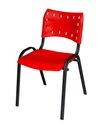 Ver imagem 4 de Kit 12 Cadeiras Iso Fixa Empilhável Escola Igreja Salão:vermelho