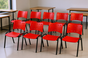 Ver imagem 1 de Kit 12 Cadeiras Iso Fixa Empilhável Escola Igreja Salão:vermelho