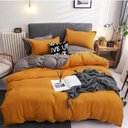 Ver imagem 1 de Jogo de Cama Casal Queen Amarelo 7 Pç Edredom de 260x260cm