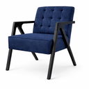 Ver imagem 4 de Kit 2 Poltrona Verona Bella Design Linho Premium Pés Madeira:Azul