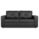 Ver imagem 2 de Sofá Living 2 Lugares para Sala de Estar 160cm Licci L07 Couro Preto - Mpozenato