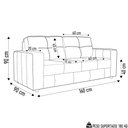 Ver imagem 4 de Sofá Living 2 Lugares para Sala de Estar 160cm Licci L07 Couro Preto - Mpozenato