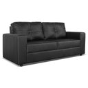 Ver imagem 1 de Sofá Living 2 Lugares para Sala de Estar 160cm Licci L07 Couro Preto - Mpozenato