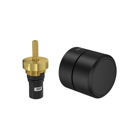Acabamento Para Registro De Pressão Deca You 4916.Bl104.Pq.Mt Redondo 1/2" E 3/4" Black Matte