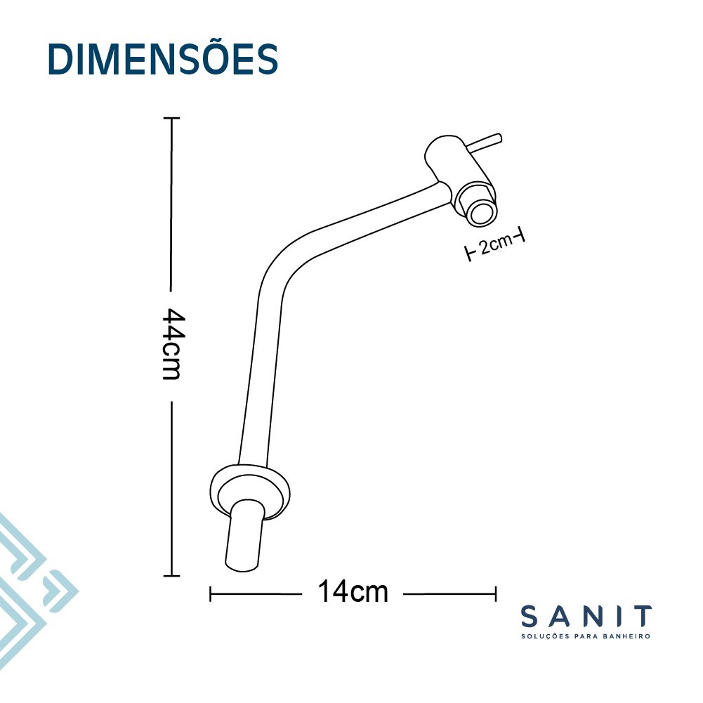 Torneira de Mesa Bica Média 1/2" 1/4" DN15 Preta Fosca – Sanit - 5