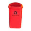 Ver imagem 1 de Cesto Individual Para Coleta Seletiva Vermelho Sem Poste 50l