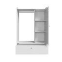 Ver imagem 2 de Guarda-roupa Infantil com Cabideiro Prateleiras e Gaveta Organizador Quarto Bebê Criança - Branco