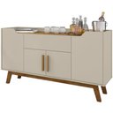 Ver imagem 2 de Aparador Buffet Sala de Jantar com 04 Portas 01 Gaveta Future B02 Off White Cinamomo - Lyam Decor