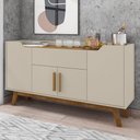 Ver imagem 1 de Aparador Buffet Sala de Jantar com 04 Portas 01 Gaveta Future B02 Off White Cinamomo - Lyam Decor