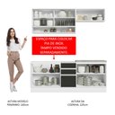 Ver imagem 6 de Armário de Cozinha Compacta 200cm Branco Preto Glamy Madesa 03