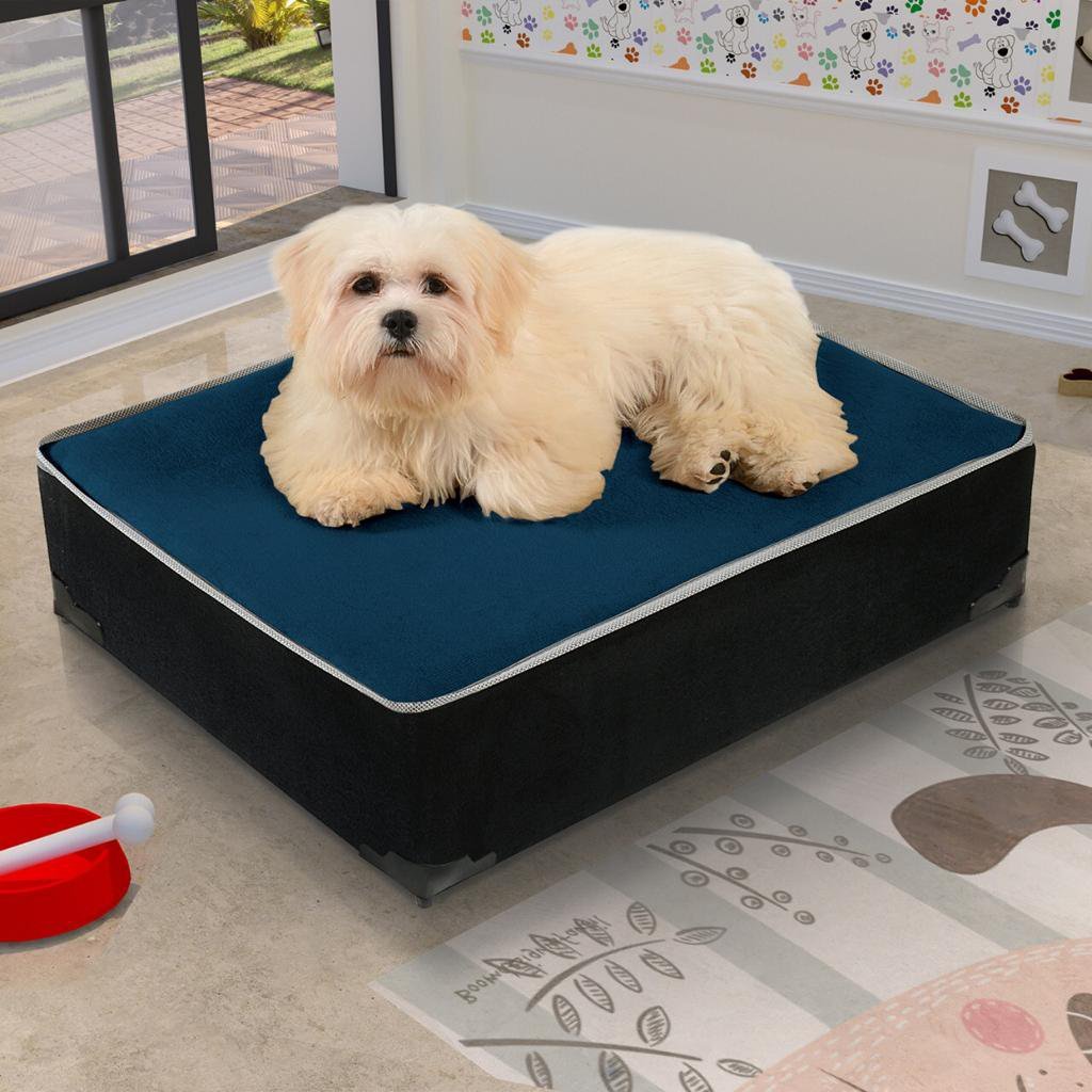 Cama Caminha Box Pet Cão e Gato Pequeno Royal:Azul | MadeiraMadeira