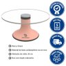 Bailarina para Confeitar Braesi Blb-300 Rosa Giratória Diâmetro 30cm Base em Polipropileno B14020 - 2