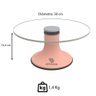 Bailarina para Confeitar Braesi Blb-300 Rosa Giratória Diâmetro 30cm Base em Polipropileno B14020 - 3
