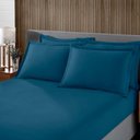 Ver imagem 2 de Jogo de Cama Buettner Solteiro King Malha Liso 2 Peças Image Azul