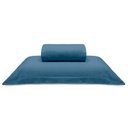 Ver imagem 1 de Jogo de Cama Buettner Solteiro King Malha Liso 2 Peças Image Azul