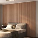 Ver imagem 5 de Painel Ripado em Placa 2,85x12,2 (1,96m²) Poliestireno Marrom/Sucupira Ruffino