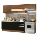 Ver imagem 3 de Armário de Cozinha Completa 280cm Rustic/Preto/Rustic Marcela Madesa 03