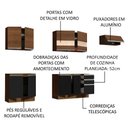 Ver imagem 5 de Armário de Cozinha Completa 280cm Rustic/Preto/Rustic Marcela Madesa 03