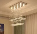 Ver imagem 1 de Lustre modelo Torre , Base de Inox Polido com 1,40 M de Altura Para Sala de Jantar/Estar