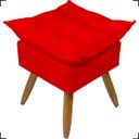 Ver imagem 4 de Kit 2 Poltronas Decorativas Para Recepção Manicure Sala De Estar + Puff Reforçado Suede