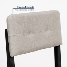 Kit 4 Cadeiras Estofadas Tiê CabeCasa MadeiraMadeira - 4