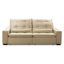 Ver imagem 6 de Sofa Retratil Reclinavel 2 Lugares 2,10m Atlantis Veludo Bege Lansofbr