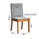 Ver imagem 3 de Kit 4 Cadeiras Estofadas Tiê Maxx CabeCasa MadeiraOriginals