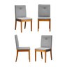 Kit 4 Cadeiras Estofadas Tiê Maxx CabeCasa MadeiraOriginals - 1