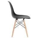 Ver imagem 7 de Conjunto de Mesa de Jantar Eames Eiffel Redonda 120cm Tampo de Madeira Branco com 6 Cadeiras Pretas