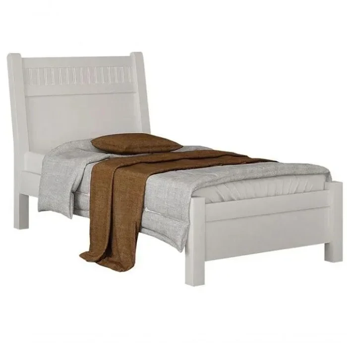 Cama Solteiro 185 100% Mdf:neve