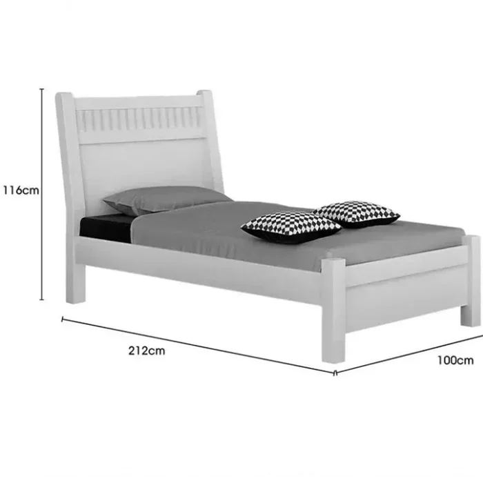 Cama Solteiro 185 100% Mdf:neve - 2