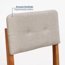 Ver imagem 5 de Kit 6 Cadeiras Estofadas Tiê CabeCasa MadeiraOriginals Bege/Amêndoa