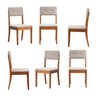 Kit 6 Cadeiras Estofadas Tiê CabeCasa MadeiraOriginals - 1