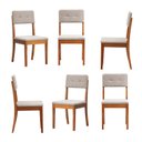 Ver imagem 1 de Kit 6 Cadeiras Estofadas Tiê CabeCasa MadeiraOriginals