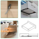 Ver imagem 5 de Kit 10 Par Corrediça Oculta Invisível Trilho Gaveta Aço 40cm