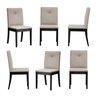 Kit 6 Cadeiras Estofadas Tiê Maxx CabeCasa MadeiraOriginals - 1