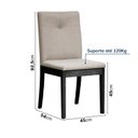 Ver imagem 3 de Kit 6 Cadeiras Estofadas Tiê Maxx CabeCasa MadeiraOriginals