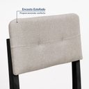 Ver imagem 5 de Kit 6 Cadeiras Estofadas Tiê CabeCasa MadeiraOriginals Bege/Preto