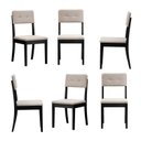 Ver imagem 1 de Kit 6 Cadeiras Estofadas Tiê CabeCasa MadeiraOriginals Bege/Preto