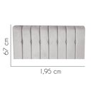 Ver imagem 2 de Painel Estofada Kiara 195cm King Size Box Quarto Suede Cinza Claro - Ahazzo Móveis