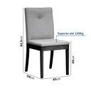 Ver imagem 3 de Kit 6 Cadeiras Estofadas Tiê Maxx CabeCasa MadeiraOriginals