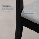 Ver imagem 6 de Kit 6 Cadeiras Estofadas Tiê CabeCasa MadeiraOriginals Cinza/Preto