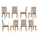 Ver imagem 1 de Kit 8 Cadeiras Estofadas Tiê Maxx CabeCasa MadeiraOriginals