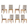 Kit 8 Cadeiras Estofadas Tiê Maxx CabeCasa MadeiraOriginals - 1
